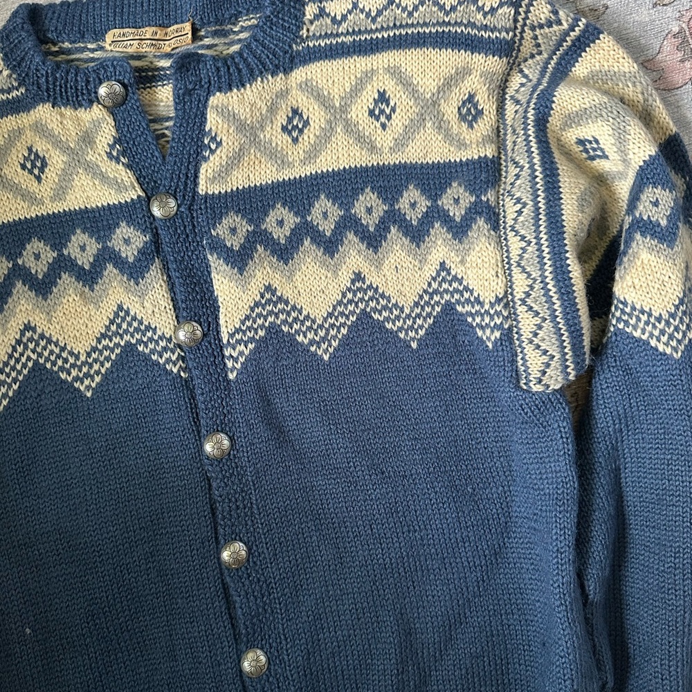 William Schmidt Handmade Norwegian Wool Sweater V… - image 3